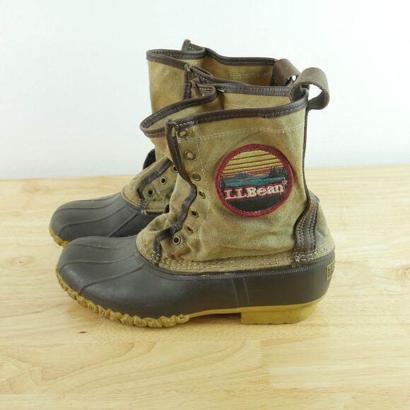 L.L.Bean Signature Waxed Canvas Maine Hunting Boots Kathadin Patch Men\'s 9 M main image 13
